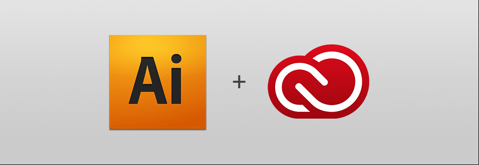 โลโก้ cloud และ adobe illustrator ที่สร้างสรรค์