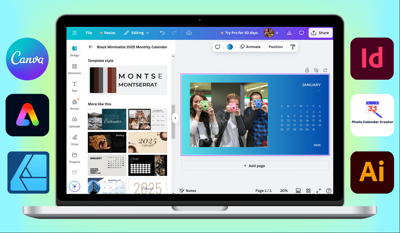 best calendar making software cover
