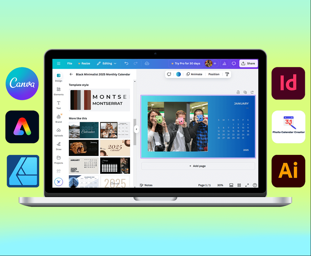 best calendar making software cover