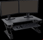 ergotron workfit-tl standing desk converter graphic designers desk