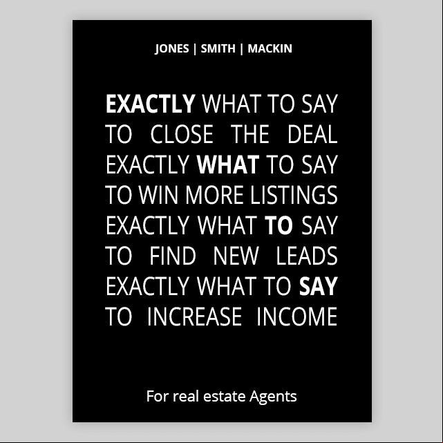 exactly what to say book for real estate agents