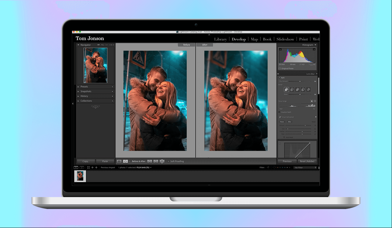 how to blur background in adobe lightroom