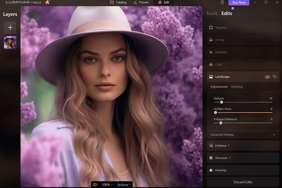 luminar neo interface