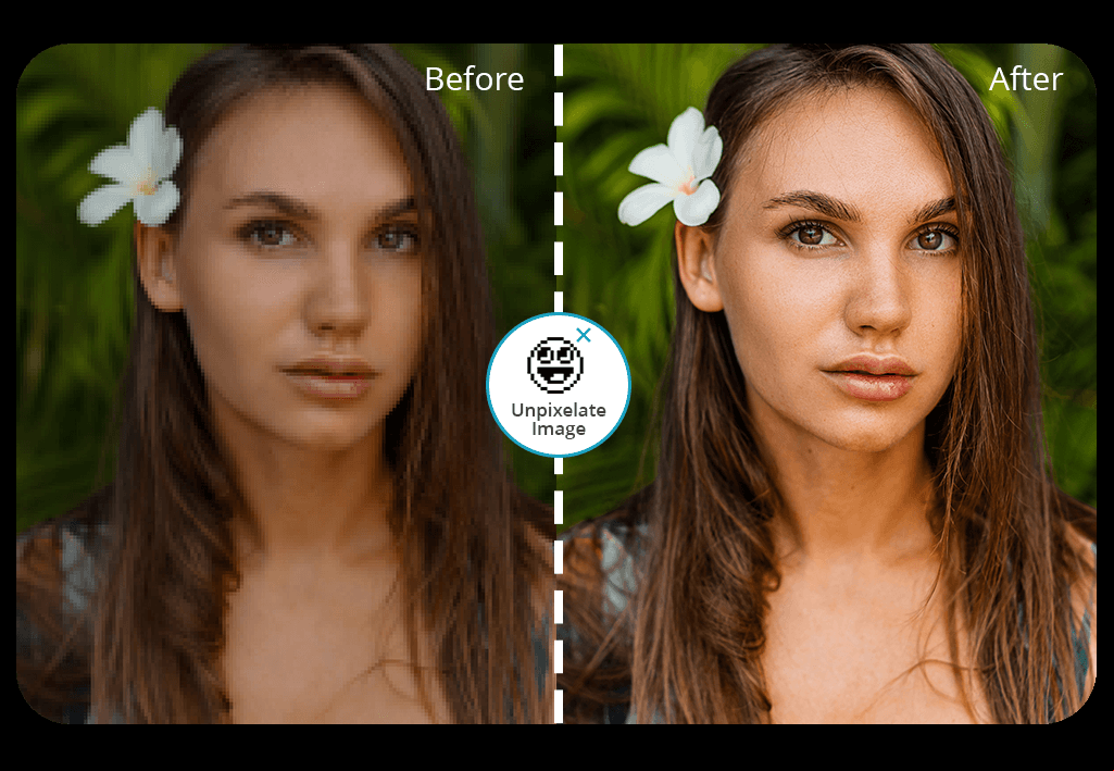 unpixelate image example